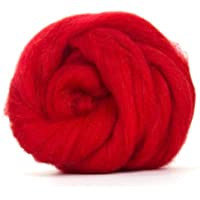 Lana de merino Rojo-Tops – 50 gm. Ideal para mojado-de fieltro para fieltro de aguja- y proyectos de hilado.